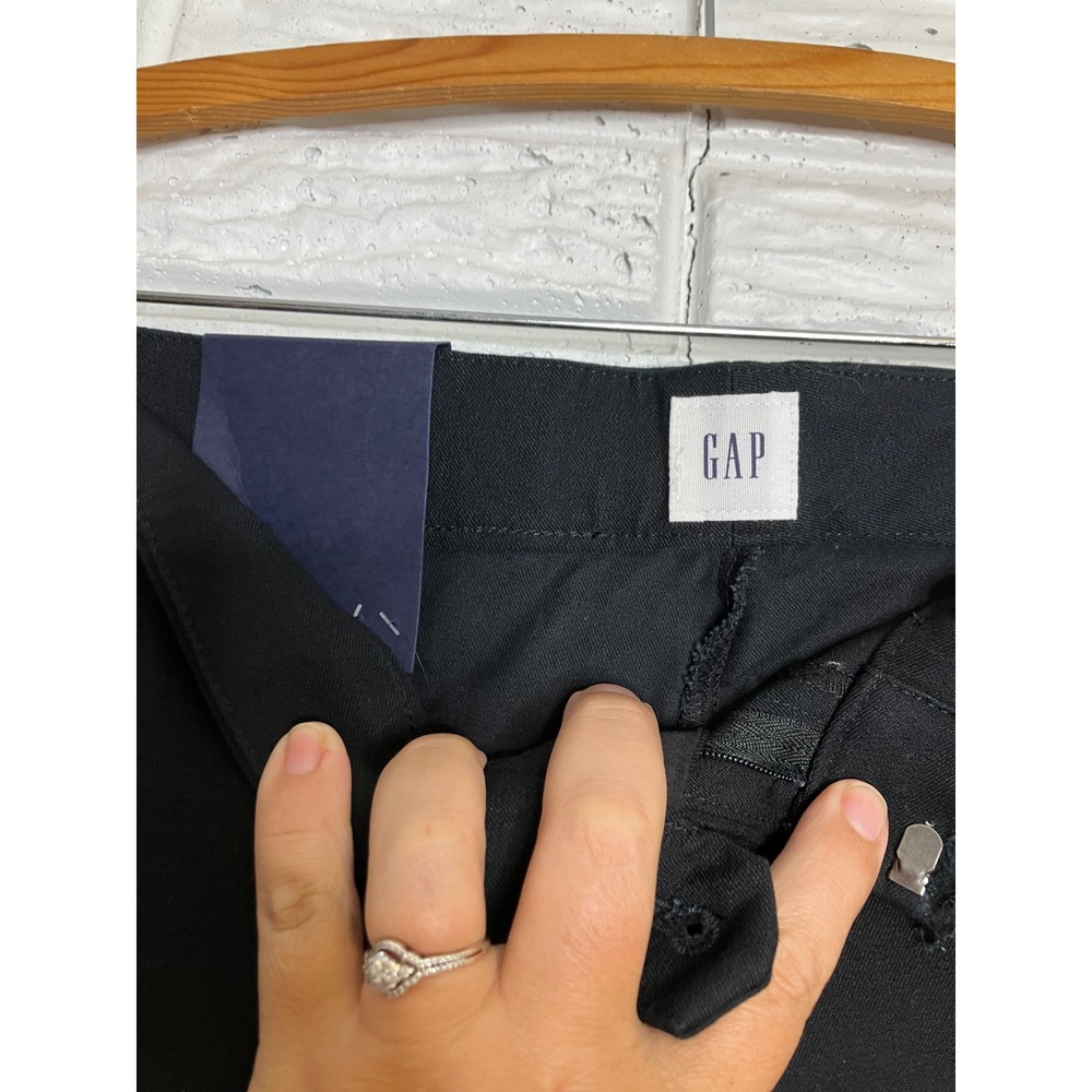 Gap High Rise Slim Boot Pants Women 10 Tall Black NWT Stretch Workwear - Picture 5 of 7